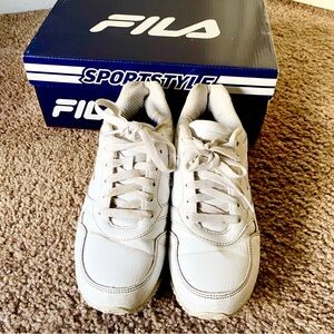 FILA White Sneakers Size 8